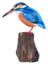 Martin-Pêcheur Stand Wood (17) - Bleu + Orange + Blanc