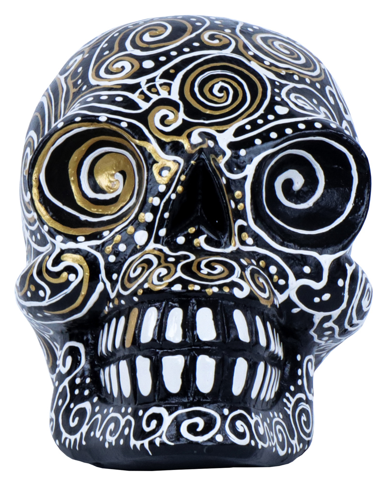 Skull Dali (15) - Noir + Blanc + Or