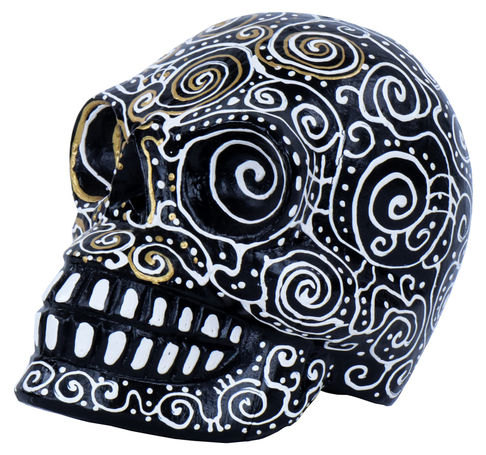 Skull Dali (15) - Noir + Blanc + Or