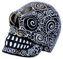 Skull Dali (15) - Noir + Blanc + Or