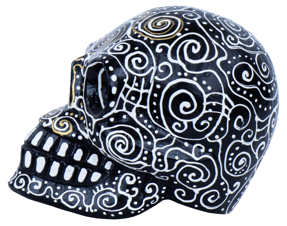 Skull Dali (15) - Noir + Blanc + Or