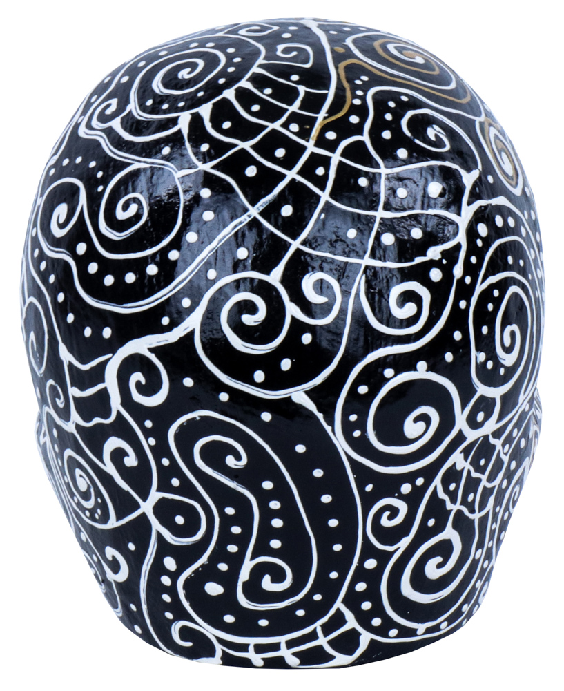 Skull Dali (15) - Noir + Blanc + Or