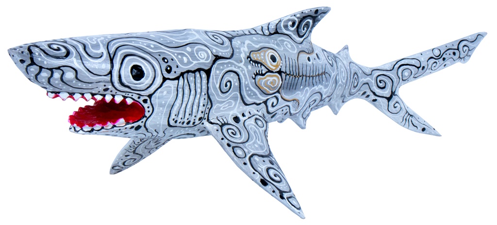 Requin Dali (100) - Gris Clair + Blanc + Noir