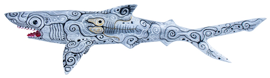 Requin Dali (100) - Gris Clair + Blanc + Noir