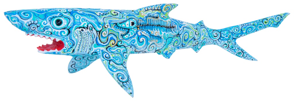 Requin Dali (100) - Bleu Ciel + Vert + Blanc + Noir