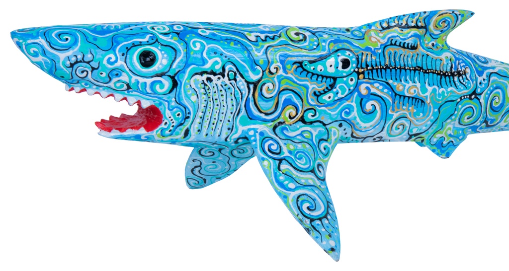 Requin Dali (100) - Bleu Ciel + Vert + Blanc + Noir