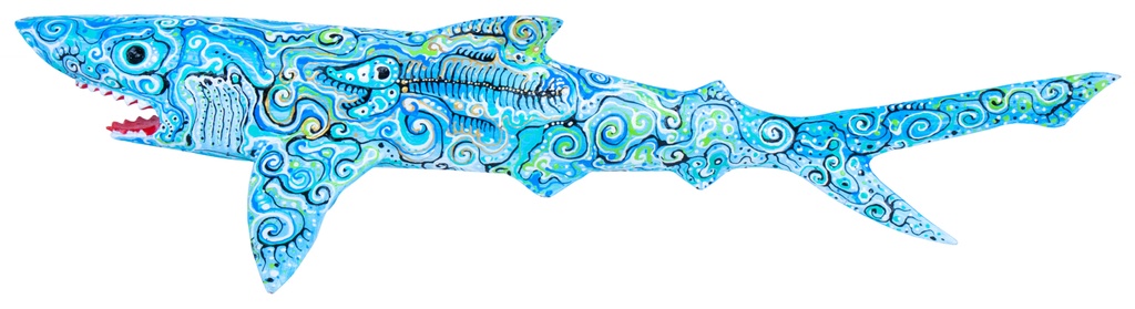 Requin Dali (100) - Bleu Ciel + Vert + Blanc + Noir