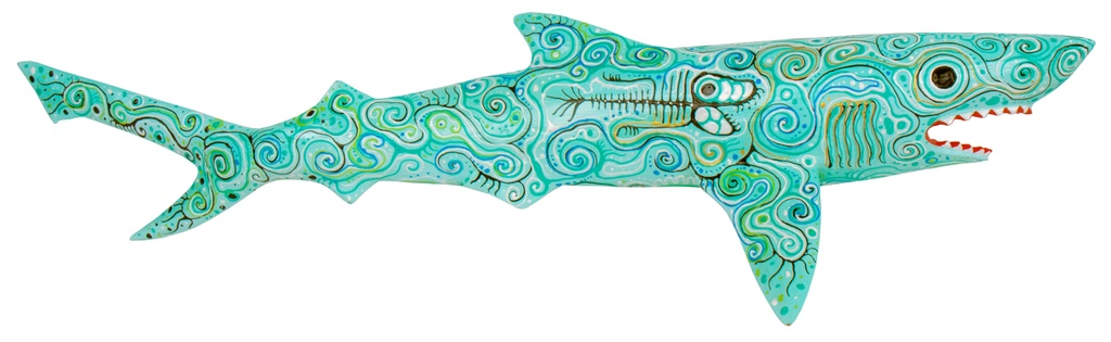 Requin Dali (100) - Turquoise + Vert + Blanc + Noir
