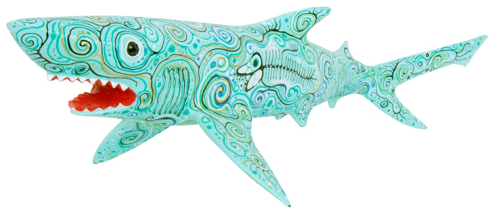 Requin Dali (100) - Turquoise + Vert + Blanc + Noir