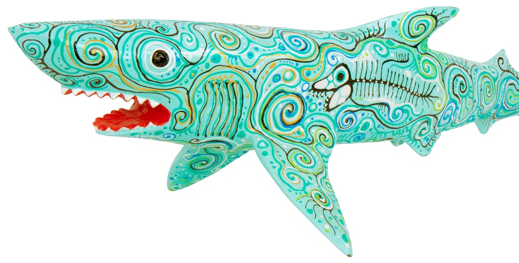 Requin Dali (100) - Turquoise + Vert + Blanc + Noir