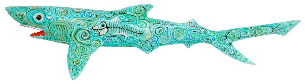 Requin Dali (100) - Turquoise + Vert + Blanc + Noir
