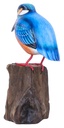 Martin-Pêcheur Stand Wood (17) - Bleu + Orange + Blanc