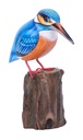 Martin-Pêcheur Stand Wood (17) - Bleu + Orange + Blanc