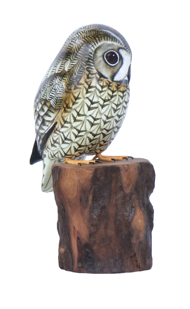 Hibou Wood (23) - Brun + Noir + Blanc