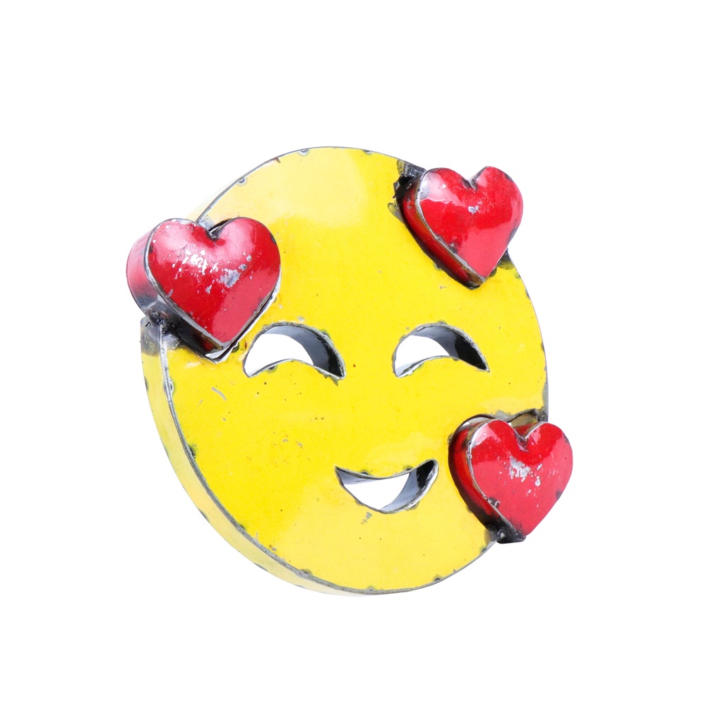 Emoji Upcycling (30) - 🥰 - Visage souriant avec cœurs