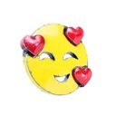Emoji Upcycling (30) - 🥰 - Visage souriant avec cœurs