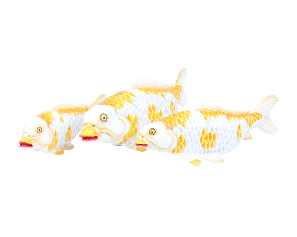 Koi Wood (40) - Blanc + Jaune (Set de 3)