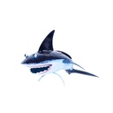 Requin (25) - Bleu Foncé + Blanc (Minimum 6 pcs)