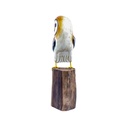 Chouette Effraie Wood (20) - Brun + Blanc