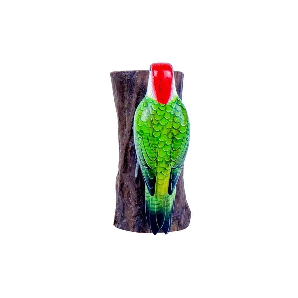 Pic Vert Wood (18) - Vert + Blanc + Noir + Rouge