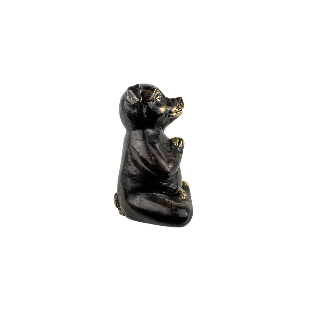 Cochon Yoga Bronze (10) - Noir + Or