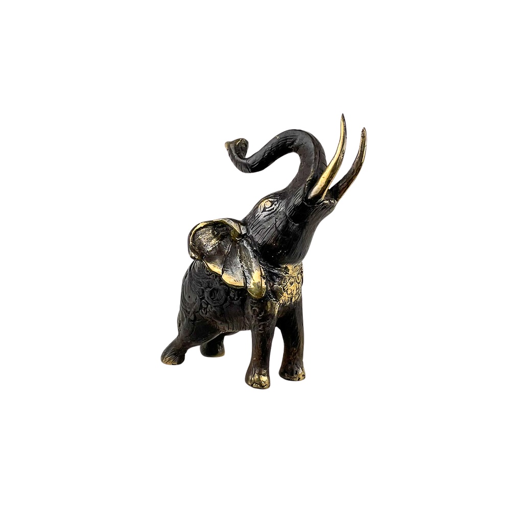 Eléphant Bronze (12) - Noir + Or