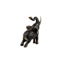 Eléphant Bronze (12) - Noir + Or