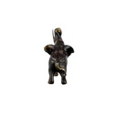 Eléphant Bronze (12) - Noir + Or