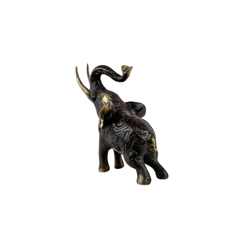 Eléphant Bronze (12) - Noir + Or
