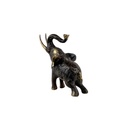 Eléphant Bronze (12) - Noir + Or