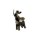 Eléphant Bronze (12) - Noir + Or