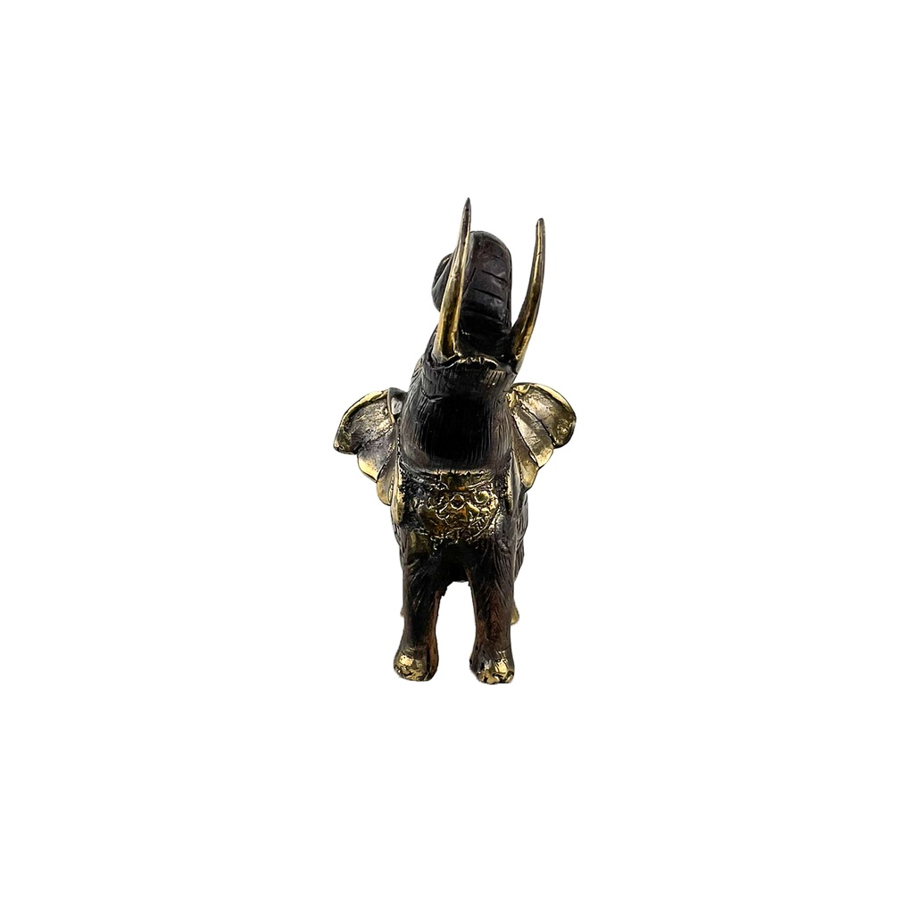 Eléphant Bronze (12) - Noir + Or