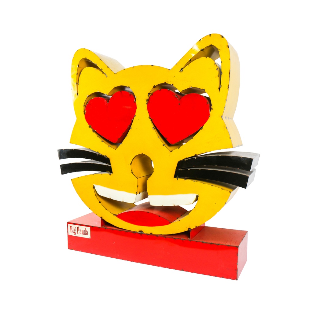 Emoji - 😻 - Chat souriant aux yeux en cœurs (140)