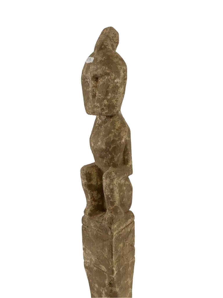Statue Timor - Homme Assis (147)