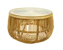 Table Basse en Rotin - Tablier en Verre (44)