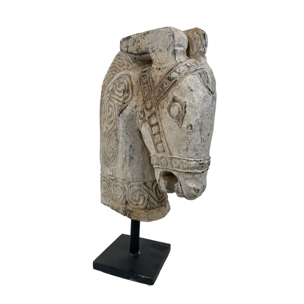 Tête de Cheval Sculptée sur Socle (43)