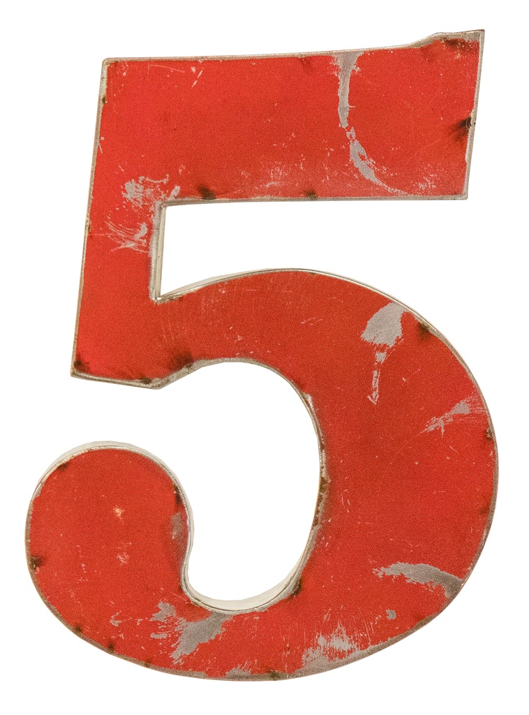 Lettre (30) - 30cm - 5 - Mix Couleur [Métal]