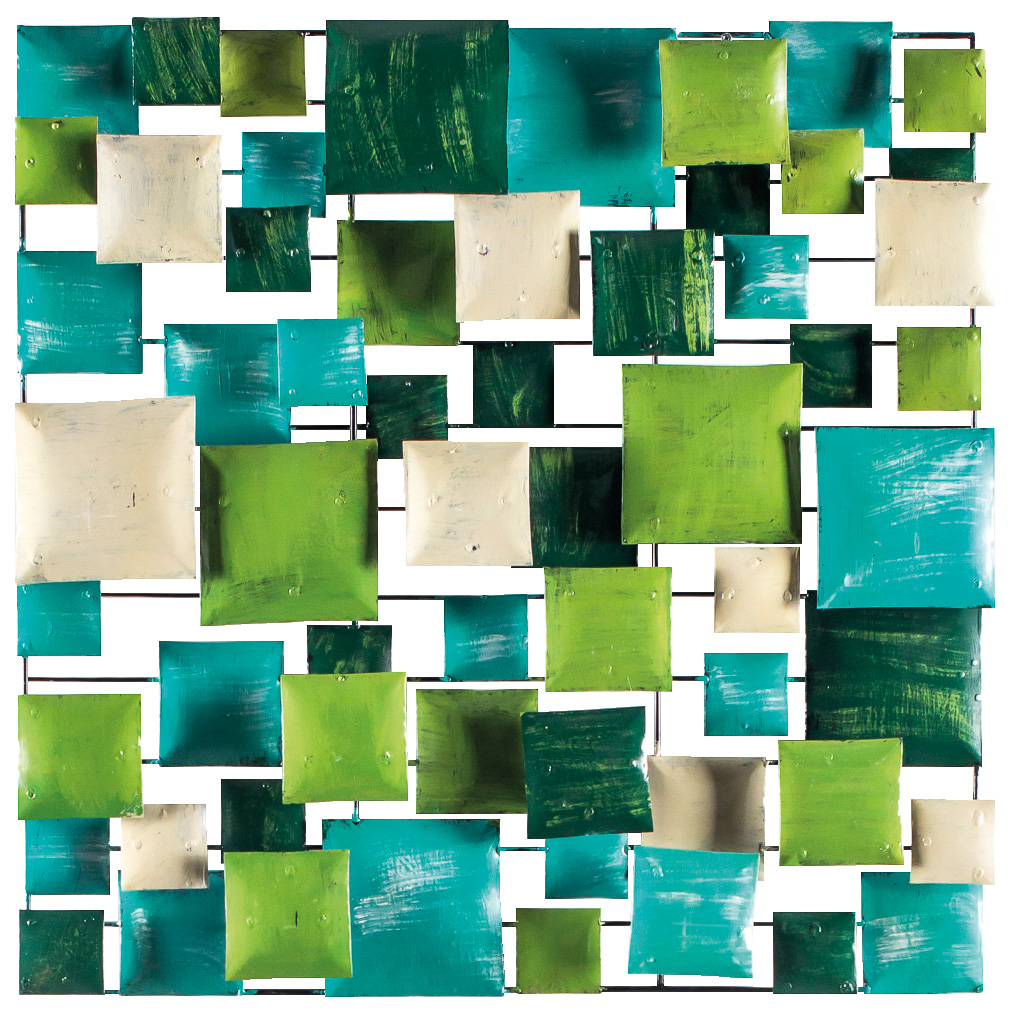 Pimp Square (70) - Turquoise + Light Green + Dark Green + Cream