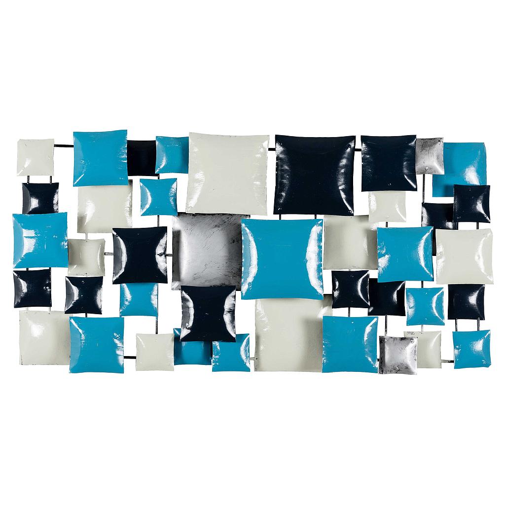 Pimp Rectangle (80) - Bleu Clair + Bleu Foncé + Crème + Argent