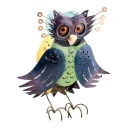 Hibou Lunette (25) - Mix Couleur (Minimum 6 pcs)