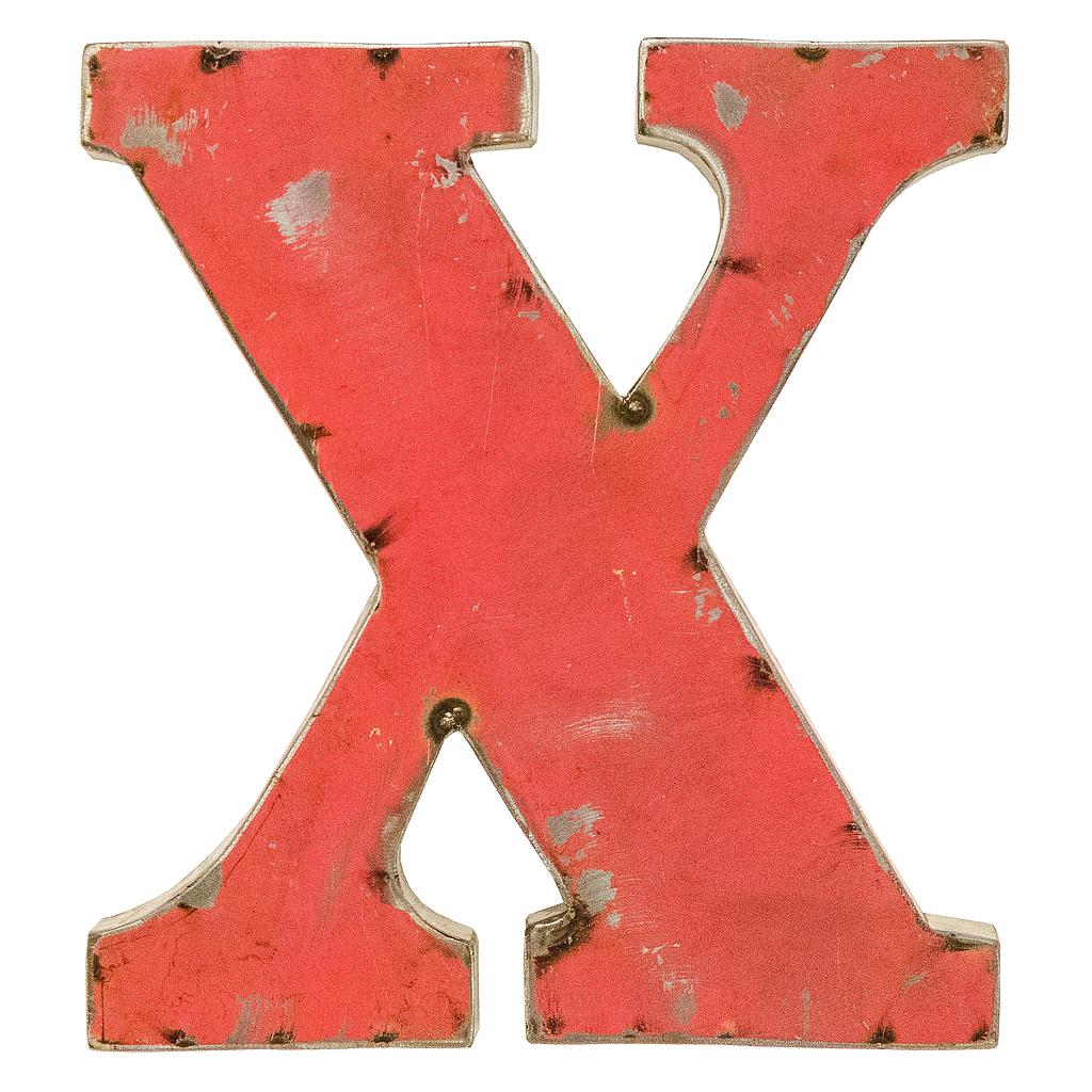 Lettre (30) - X - Mix Couleur