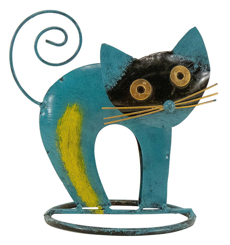 Chat Courbé (14) - Turquoise (Minimum 6 pcs)