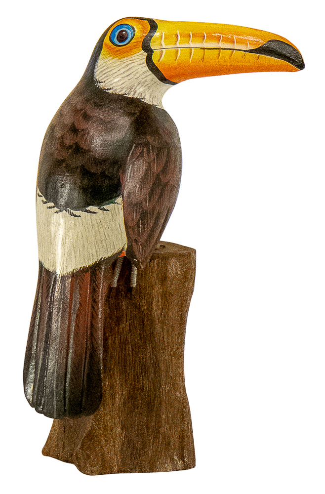 Toucan Wood (25) - Brown + White + Orange