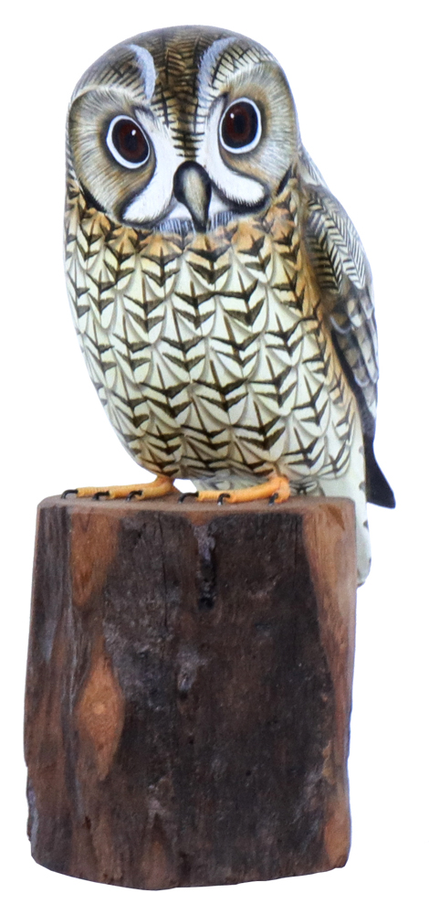 Hibou Wood (23) - Brun + Noir + Blanc