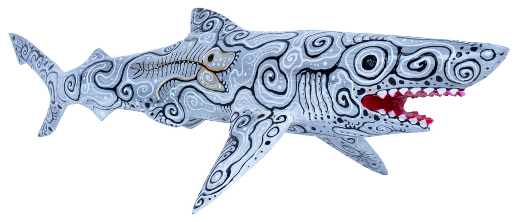 Requin Dali (100) - Gris Clair + Blanc + Noir