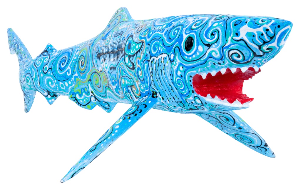 Requin Dali (100) - Bleu Ciel + Vert + Blanc + Noir