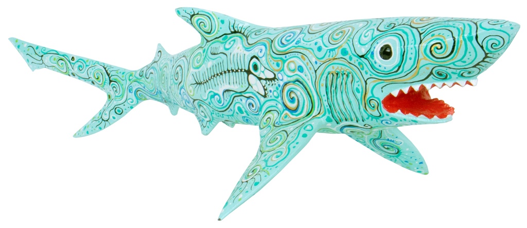 Requin Dali (100) - Turquoise + Vert + Blanc + Noir