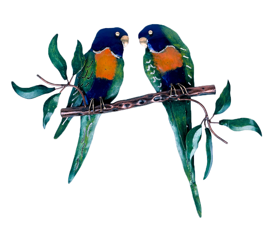 Pimp 2 Birds On Tree (40) - Bleu + Orange