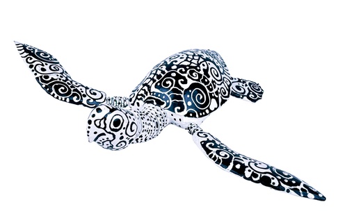 Tortue Dali (32) - Noir + Blanc