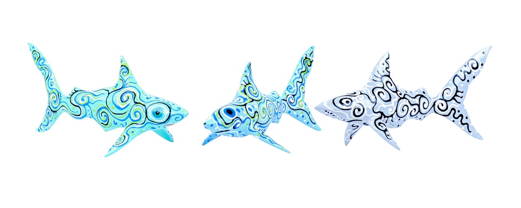 Requin Dali (22) - Mix Couleur (Set de 3)